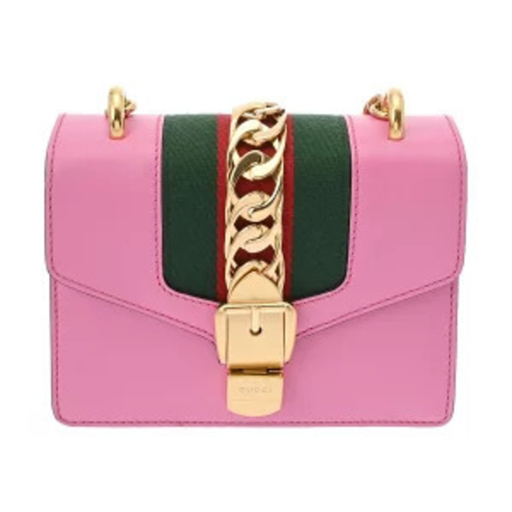 Gucci Sylvie Red Leather Shoulder Bag